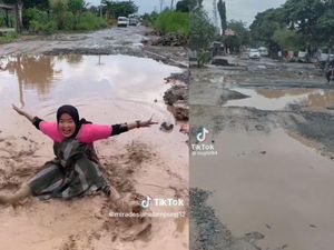 Perbaiki Jalan Rusak yang Viral di Rumbia, Pemprov Lampung Kucurkan Rp 50,8 M Perbaiki Jalan Rusak yang Viral di Rumbia, Pemprov Lampung Kucurkan Rp 50,8 M
