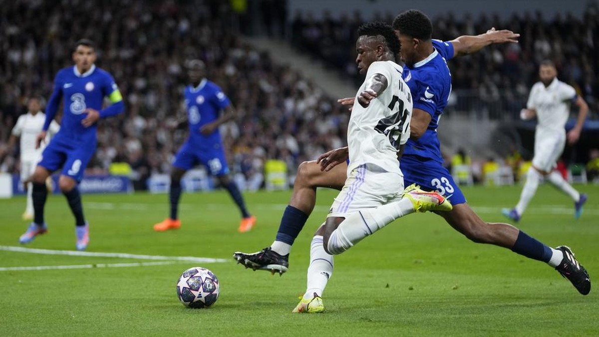 Real Madrid akan tandang ke markas Chelsea di leg kedua perempatfinal Liga Champions (Foto: AP/Manu Fernandez)