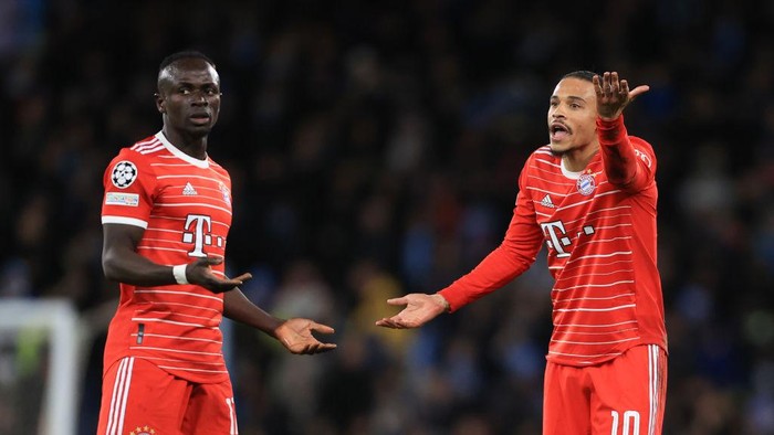 Sadio Mane-Leroy Sane MANCHESTER, ENGLAND - APRIL 11: Leroy Sane of Bayern Munich and Sadio Mane of Bayern Munich moan at each other during the UEFA Champions League quarterfinal first leg match between Manchester City and FC Bayern MΓΌnchen at Etihad Stadium on April 11, 2023 in Manchester, United Kingdom. (Photo by Simon Stacpoole/Offside/Offside via Getty Images)