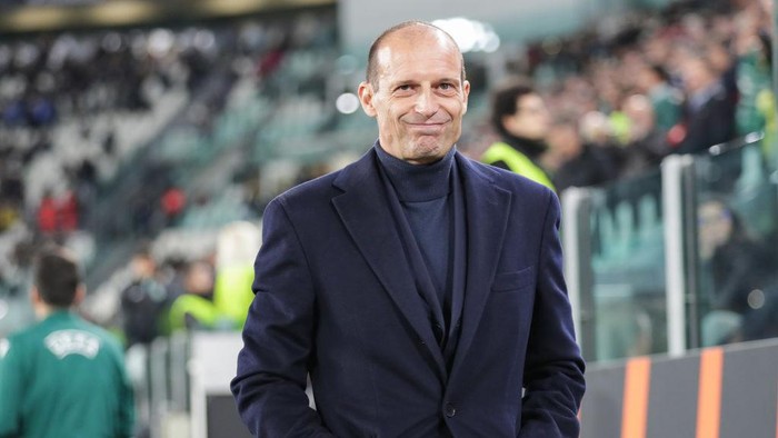 TURIN, ITALY - 2023/04/13: Coach Massimiliano Allegri of Juventus FC seen during the UEFA Europa League 2022/2023 football match between Juventus FC and Sporting at Allianz Stadium. 
Final score; Juventus 1:0 Sporting. (Photo by Grzegorz Wajda/SOPA Images/LightRocket via Getty Images)