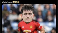 Satu lagi ledekan terhadap Maguire yang disebut legenda. Foto: dok. Twitter