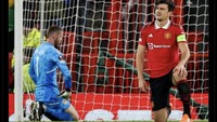 Ledekan terhadap Maguire, yang dibilang merayakan gol bunuh dirinya dengan cara berlutut. Foto: dok. Twitter