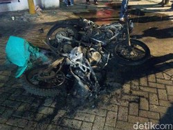 OTK Serang Polres Pelabuhan Makassar-Pos Lantas, 2 Motor Polisi Ikut Dibakar