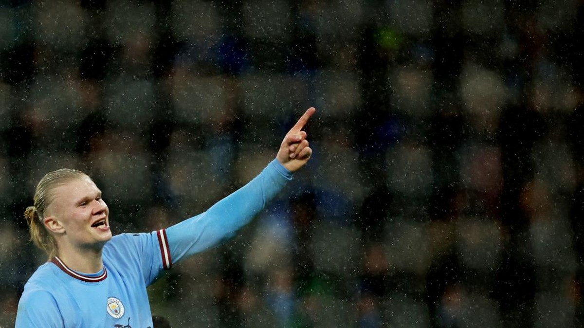 Striker Manchester City baru saja menyamai rekor gol Mohamed Salah di Premier League (Foto: REUTERS/PHIL NOBLE)