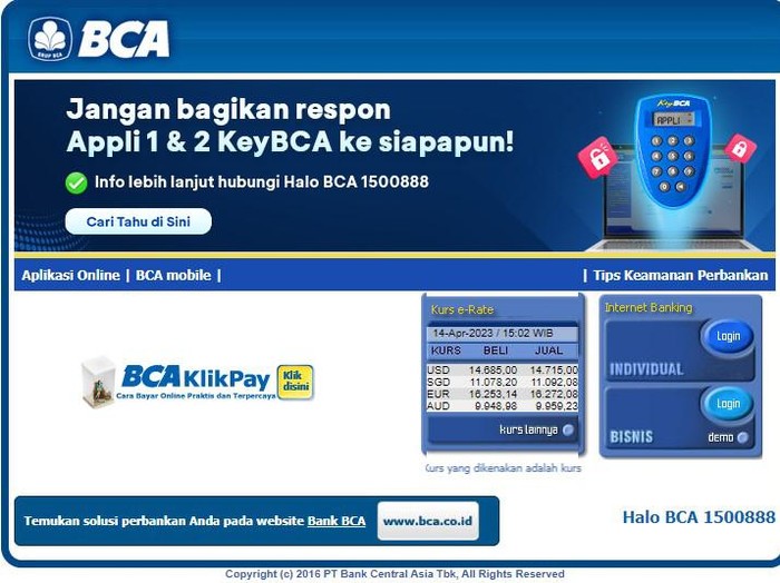 Klik BCA Klik BCA