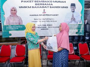 Relawan UMKM Sahabat Sandiuno Gelar Program Sembako Murah di Bekasi