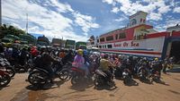 Arus Pemudik Motor di Pelabuhan Ciwandan Lancar