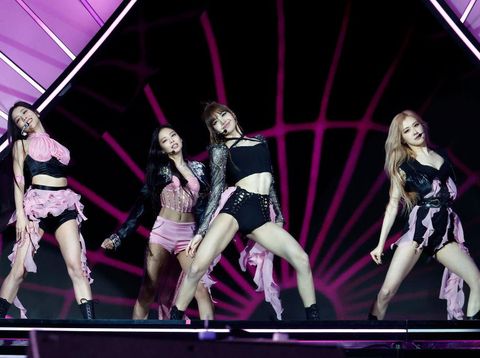 INDIO, CALIFORNIA - APRIL 15: (L-R) Jisoo, Jennie, Lisa, and Rosé of BLACKPINK perform at the Coachella Stage during the 2023 Coachella Valley Music and Arts Festival on April 15, 2023 in Indio, California. (Photo by Frazer Harrison/Getty Images for Coachella)