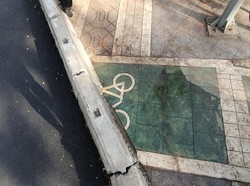 Kata Polisi soal Trotoar Simpang Santa Disulap Jadi Jalan