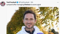 Mungkin saking sulitnya, Lampard langsung diganjar gelar manajer terbaik jika bisa membawa Chelsea bikin gol saja. Duh! (Foto: Twitter @TrollFootball)