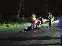 Pemudik Bermotor Tewas Tertabrak Truk Tronton di Babat Lamongan