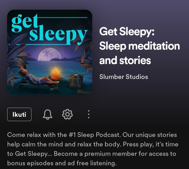 Podcast Get Sleepy/Foto: Spotify.com Rekomendasi podcast pengantar tidur