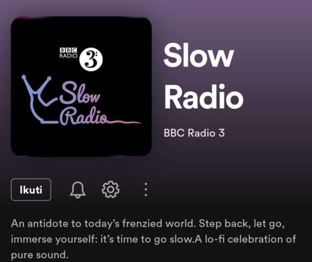 Podcast Slow Radio/Foto: Spotify.com Rekomendasi podcast pengantar tidur