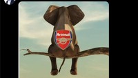 Memang, sih, Arsenal masih sendirian bertengger di pucuk. Tapi hati-hati... Foto: dok. Twitter  