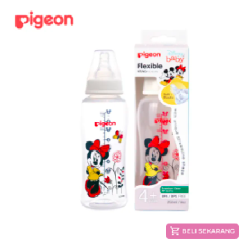 Botol Susu Pigeon PP Clear Streamline Minnie 250 ml dengan S Type Nipple