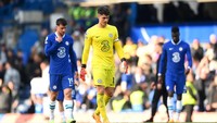 Chelsea total jalani tujuh pertandingan di bulan April kemarin yakni lima laga di Liga Inggris dan dua laga di Liga Champions (dua leg perempatfinal). Hasilnya, Chelsea seri sekali dan kalah enam kali! (Getty Images)