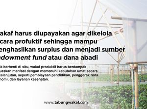 Kenapa Wakaf Harus Produktif?