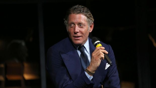 MILAN, ITALY - OCTOBER 04:  Lapo Elkann attends the unveiling of the FIGC new institutional logo at Garage Italia on October 04, 2021 in Milan, Italy. (Photo by Vincenzo Lombardo/Getty Images)