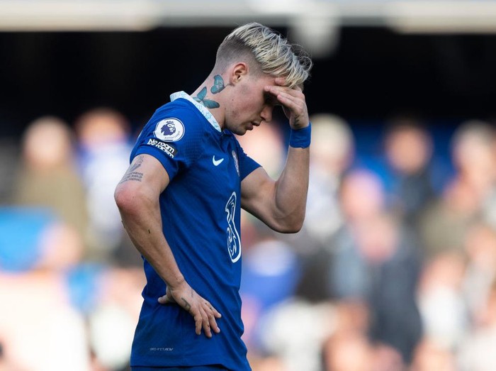 LONDON, ENGLAND - APRIL 15: Mykhailo Mudryk of Chelsea during the Premier League match between Chelsea FC and Brighton & Hove Albion at Stamford Bridge on April 15, 2023 in London, England. (Photo by Visionhaus/Getty Images)