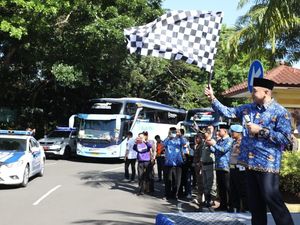 Bupati Tangerang Lepas 28 Bus Mudik Gratis Tujuan 4 Provinsi