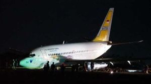 Potret Pesawat Boeing 737 Seri 200 TNI AU Tergelincir di Bandara Timika