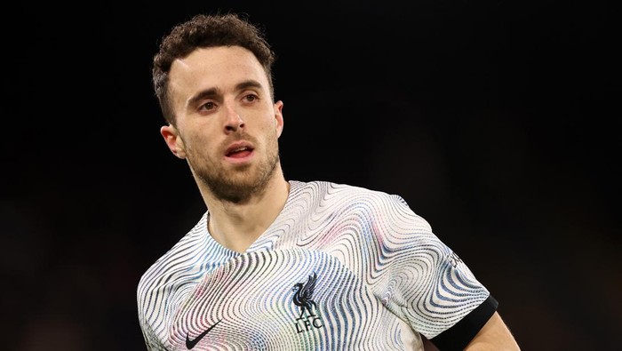 Diogo Jota LONDON, ENGLAND - FEBRUARY 25: Diogo Jota of Liverpool during the Premier League match between Crystal Palace and Liverpool FC at Selhurst Park on February 25, 2023 in London, England. (Photo by Catherine Ivill/Getty Images)