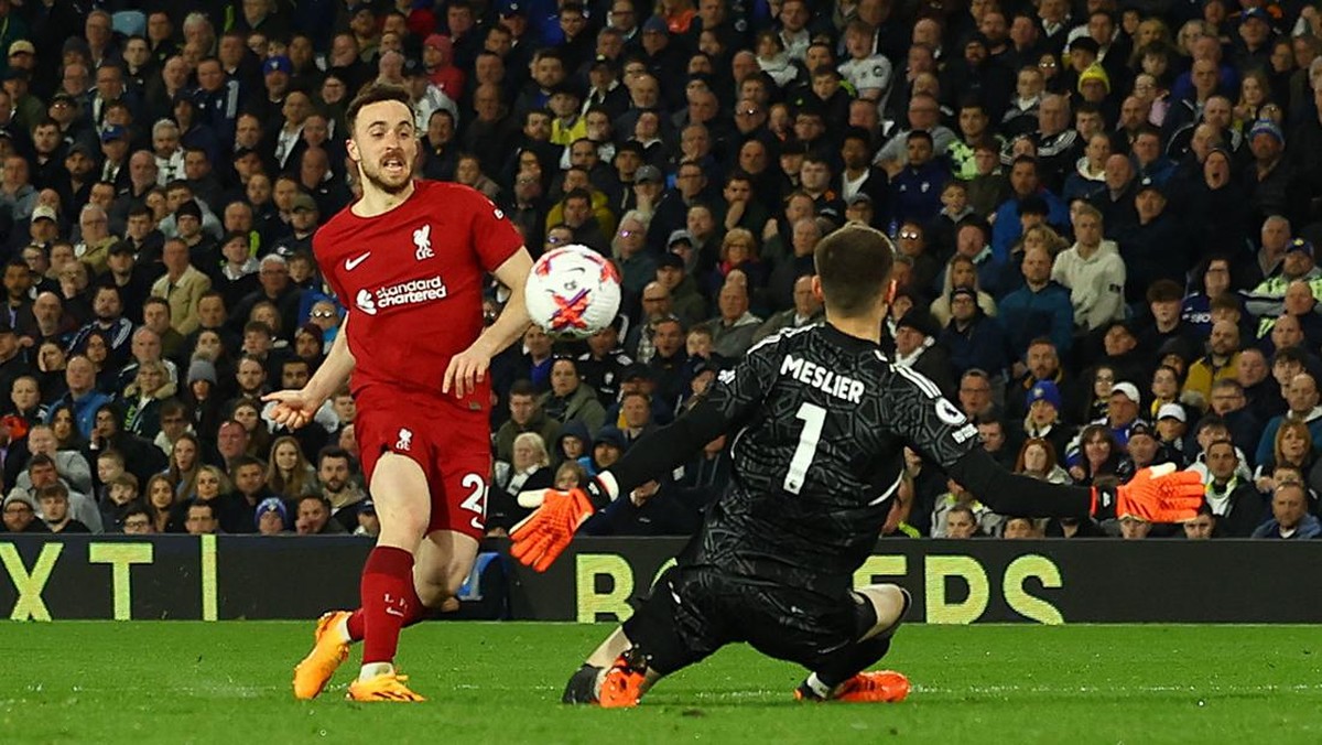 Penyerang Liverpool Diogo Jota akhirnya mencetak gol di musim ini. (Foto: REUTERS/MOLLY DARLINGTON)