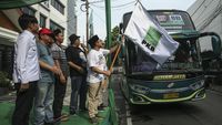 Momen Cak Imin Lepas Ribuan Pemudik di Markas PKB