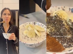 Intip Menu Sahur Sehat Pevita Pearce, Hanya Pakai Oatmeal!