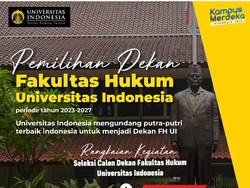 Seleksi Dekan Baru Fakultas Hukum UI Dibuka, Cek Jadwalnya di Sini