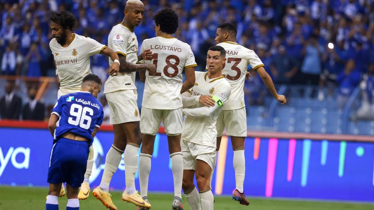 Al Nassr kalah 0-2 dari Al Hilal. (Foto: AFP via Getty Images/FAYEZ NURELDINE)