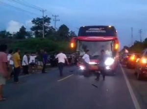 Bus vs Minibus di Bungo, 1 Pemudik Tewas