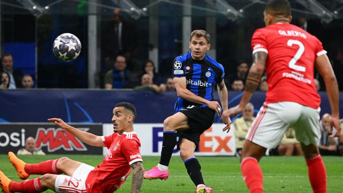 Potensi hujan gol saat Inter Milan bertemu Benfica (AFP via Getty Images/VINCENZO PINTO)