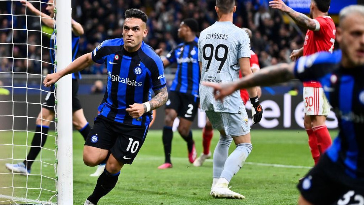 Inter Milan bermain imbang 3-3 dengan Benfica (Foto: Getty Images/Stefano Guidi)