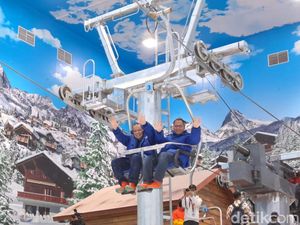 Chairul Tanjung dan Danny Pomanto Jajal Bareng Snow World TSM Makassar