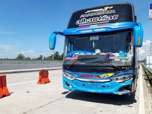 Bus Pemudik Terlibat Kecelakaan Beruntun di Tol Boyolali