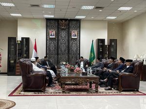 Menag Yaqut Tiba di Kemenag untuk Sidang Isbat Penentuan 1 Syawal 1444 H Menag Yaqut Tiba di Kemenag untuk Sidang Isbat Penentuan 1 Syawal 1444 H