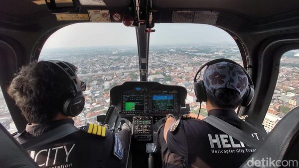 Potret: Pertama Kali Naik Helikopter di Jakarta