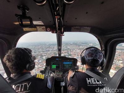 Potret: Pertama Kali Naik Helikopter di Jakarta