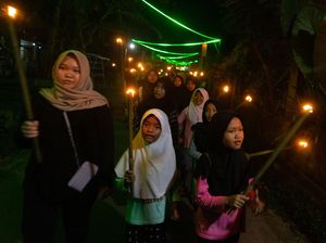 Potret Takbir Keliling Sambut Idul Fitri di Yogyakarta