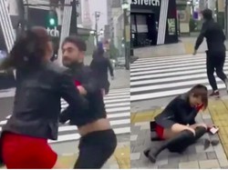 Bukan Drakor! Wanita Tabrak Turis, Eh Mukanya Malah Ditonjok