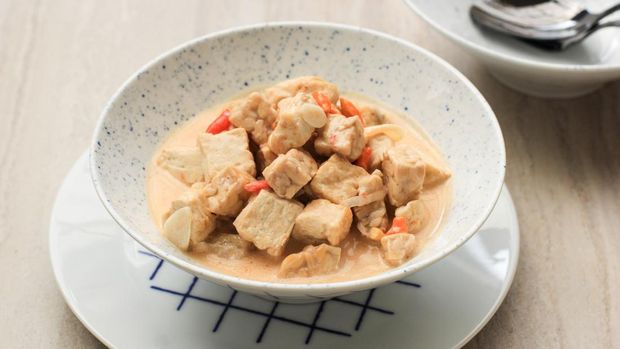 Lodeh Tahu Tempe, Indonesian Traditional Food made from Tofu, Tempeh, and Coconut Milk. Spicy, Savoury for Every Day (Lodeh Jawa)