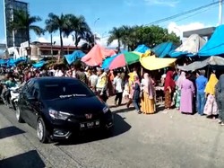H-1 Lebaran, Arus Lalu Lintas di Jalinsum Madina Macet