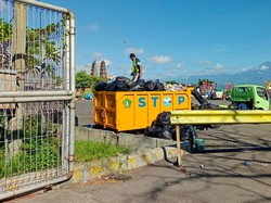 5 Ton Sampah yang Ditinggal Pemudik di Gilimanuk Mulai Dibersihkan