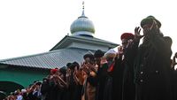 Suasana Salat Idul Fitri Jemaah An-Nadzir di Gowa