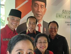 Manisnya Wefie Ganjar-Megawati di Momen Peresmian Capres PDIP