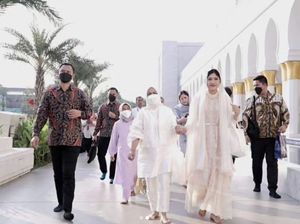 Cantiknya Erina Gudono Lebaran Bareng Presiden, Kompak dengan Iriana Jokowi