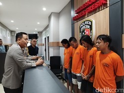 4 Preman Mabuk yang Keroyok Pesilat Gresik hingga Babak Belur Diringkus
