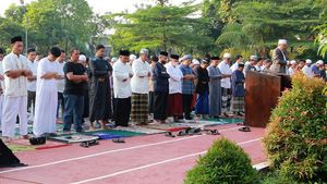 Potret Salat Idul Fitri di Taman Kolaborasi Jakarta Timur