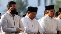 Prabowo Salat Idul Fitri di Masjid Al Azhar Jaksel